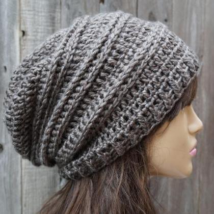 Crochet Hat - Slouchy Hat Winter Accessories..