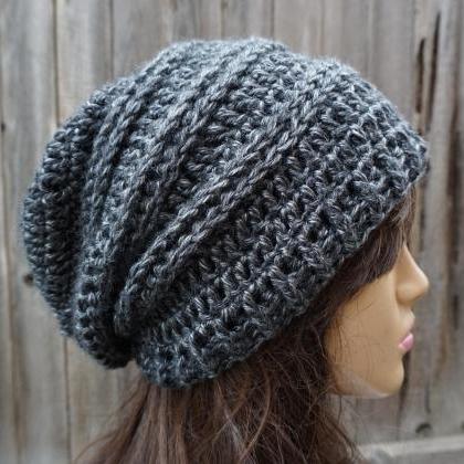 Crochet Hat - Slouchy Hat Winter Accessories..