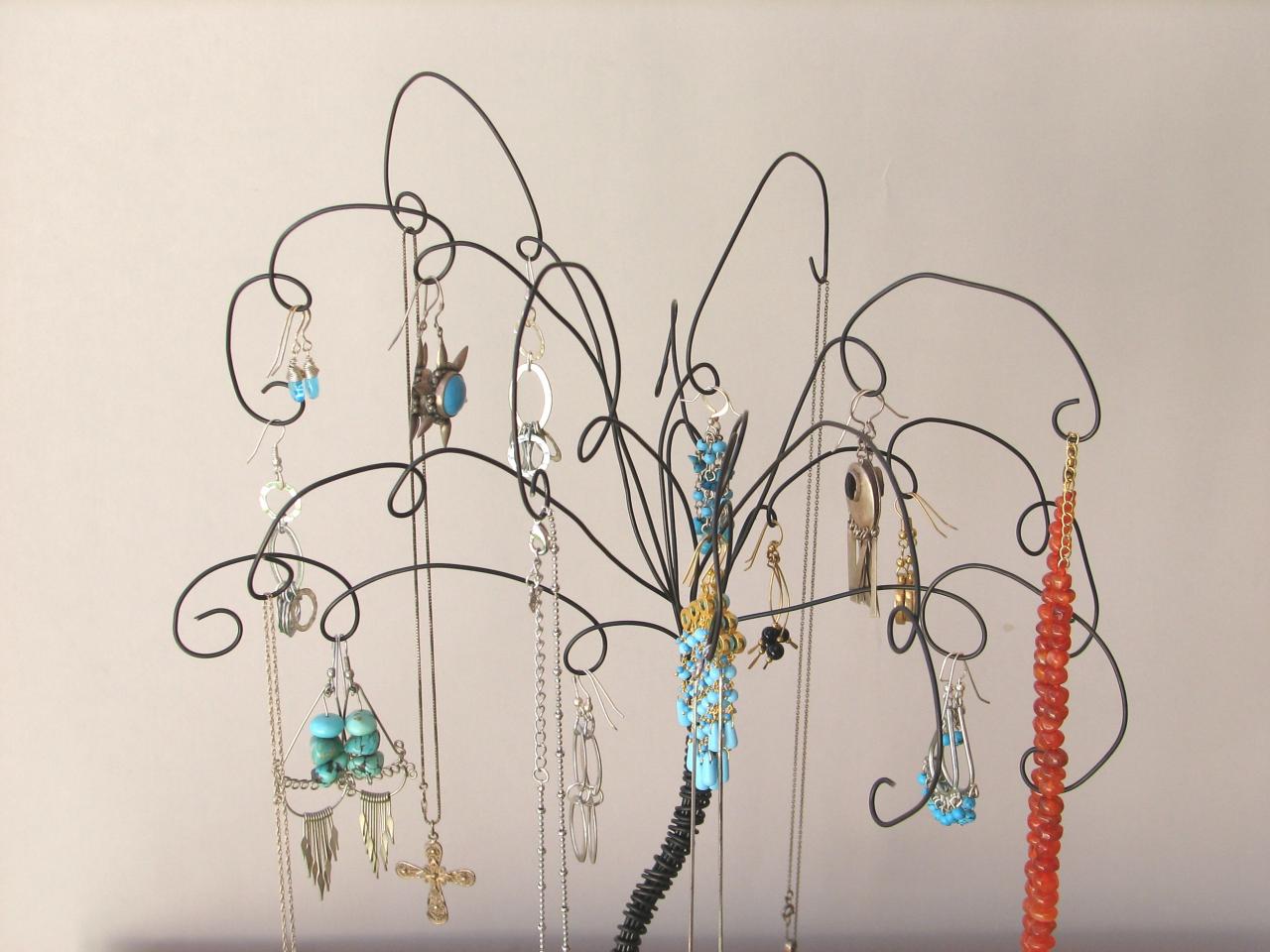 Wire Jewelry Tree Stand , Earring, Rings,bracelets, Organizer, Display