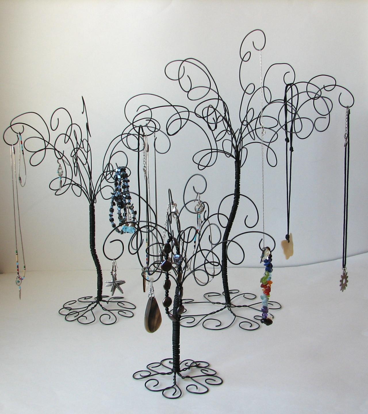 3 Wire Jewelry Tree Stands , Earring, Rings,bracelets, Organizer, Display