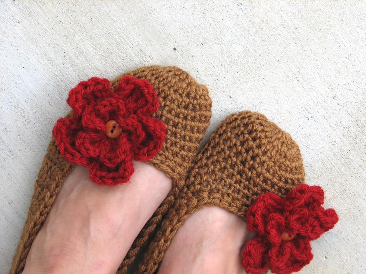 Crochet Women Slippers - Accessories, Adult Crochet Slippers, Home Shoes, Crochet Women Slippers